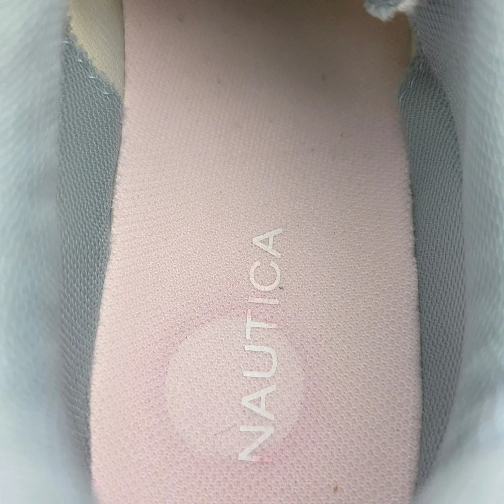 Nautica Manalapin 2S Athletic Chunky Mesh‎ Sneakers Girls Size 4 White Pink Fair